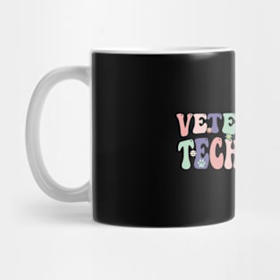 Groovy Floral Colorful Vets Tech Appreciation Mug